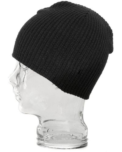 UrbanExcess Ue Shorty Skull Ribbed Beanie Hat - Black
