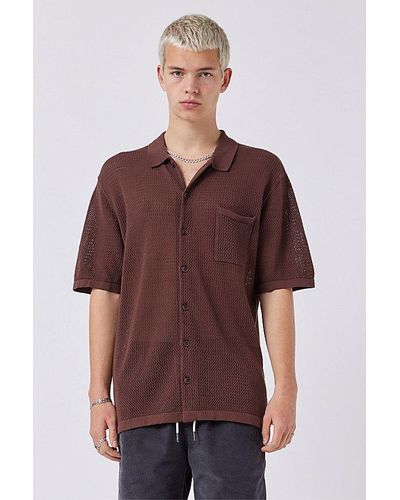 Barney Cools Knit Holiday Shirt Top - Brown