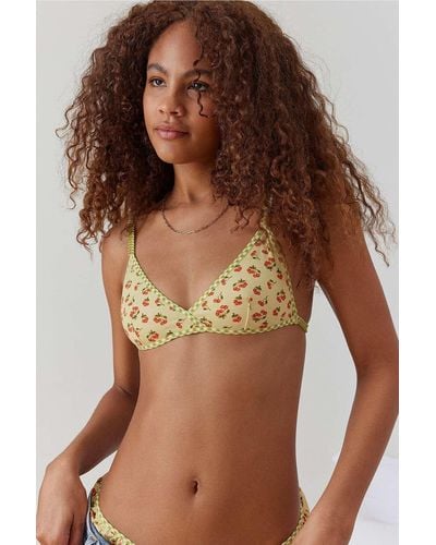 Out From Under Cherry Pie Triangle Bralette - Brown