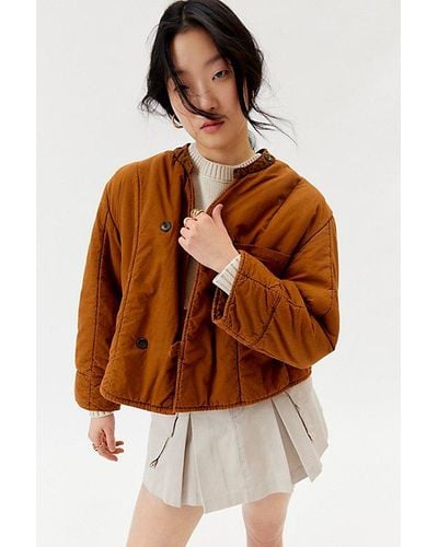 Urban Renewal Vintage Overdyed Liner Jacket - Brown