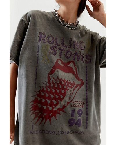 Urban Outfitters Rolling Stones Voodoo Lounge Oversized Tee - Brown