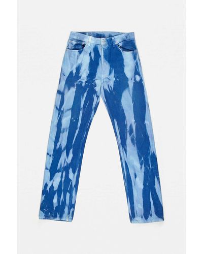 Urban Renewal One-of-a-kind Levi's Tie-dye Denim Jeans S At Urban Outfitters - Blue