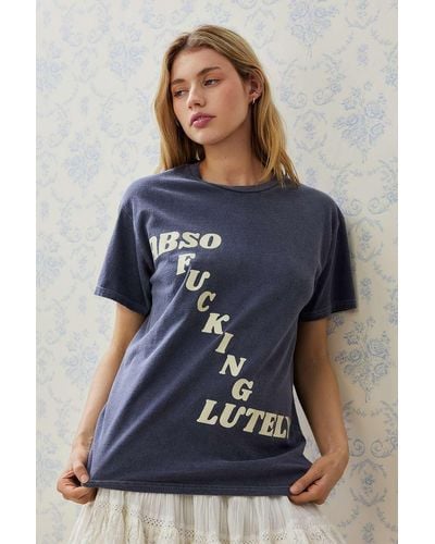 Urban Outfitters Uo Absof*ckinglutely Boyfriend T-shirt - Blue