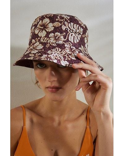 Roxy X Out From Under Jasmine Reversible Bucket Hat - Brown