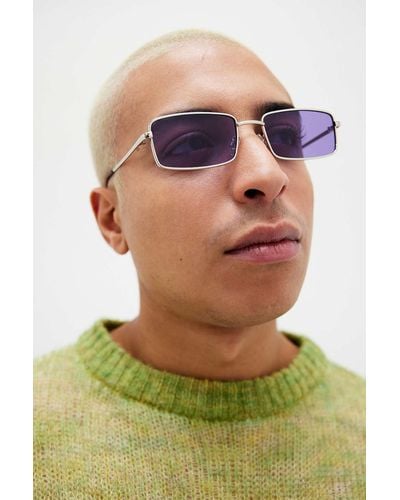 Urban Outfitters Uo Palmer Purple Lens Sunglasses - Green