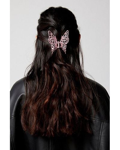 Urban Outfitters Charley Metal Butterfly Claw Clip - Black