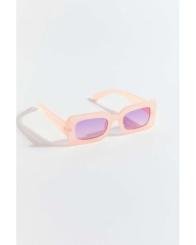 Urban Outfitters Margot Oversized Rectangle Sunglasses - Pink