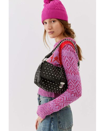 Urban Outfitters Kaia Studded Baguette Bag - Pink