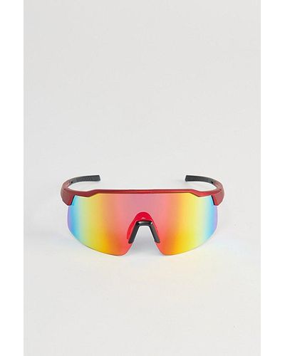 Urban Outfitters Ryker Sport Shield Sunglasses - Red