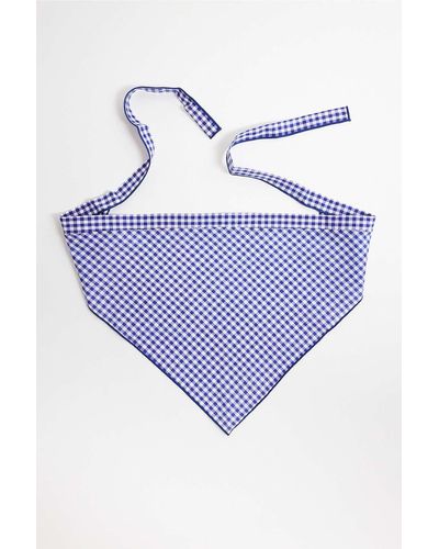 Urban Outfitters Uo Gingham Headscarf - Purple
