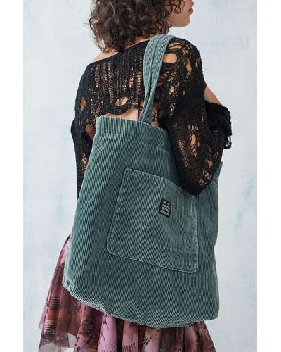 Urban Outfitters Uo Corduroy Pocket Tote Bag - Green