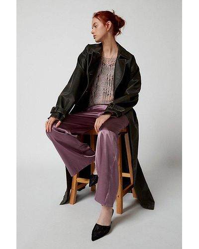 Urban Renewal Remnants Effortless Satin Pull-On Pant - Brown