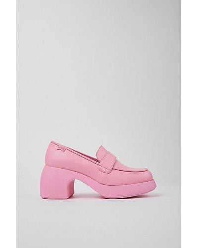 Camper Thelma Moc Toe Loafer Shoe - Pink