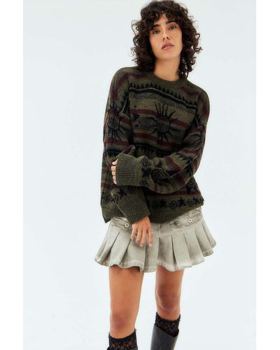Minga London Striped Knitted Jumper S At Urban Outfitters - Black