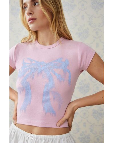 Urban Outfitters Uo Sweet Bow Baby T-shirt - Purple