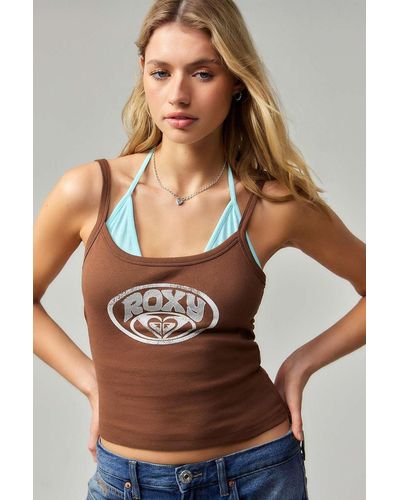 Roxy Uo Exclusive Double Layer Cami - Brown