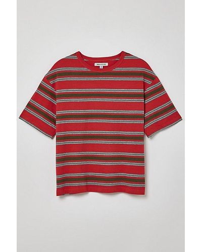 Urban Outfitters Uo Skate Stripe Tee - Red