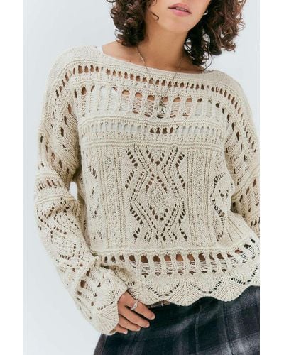 Urban Outfitters Uo - genoppter pullover aus grobstrick - Grau