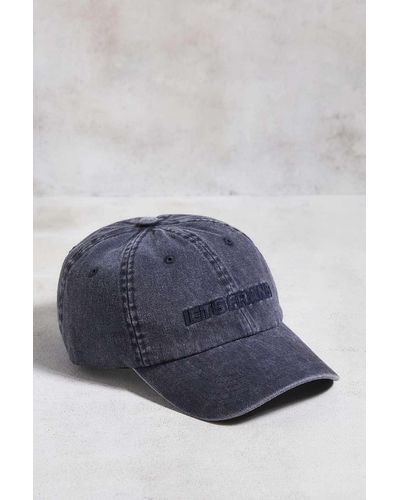 iets frans... Washed Navy Big Embroidered Baseball Cap - Blue