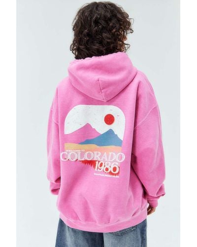 Urban Outfitters Uo Pink Colorado Sunset Hoodie