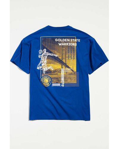 Urban Outfitters Ultra Game Golden State Warriors Big City Boxy Fit Tee - Blue