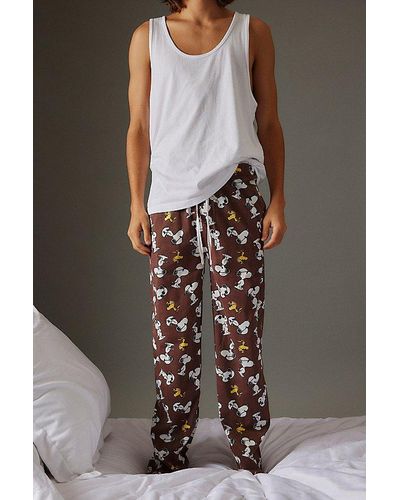 Urban Outfitters Snoopy Roller Printed Lounge Pant - Brown