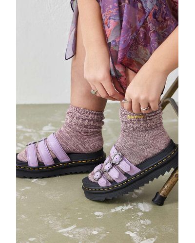 Dr. Martens Blaire Lilac Slider Sandals - Purple