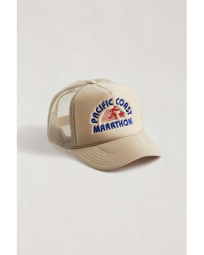 Urban Outfitters Pacific Coast Marathon Trucker Hat - Natural