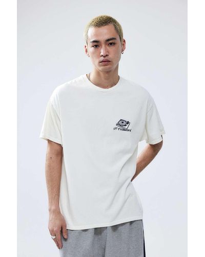 Urban Outfitters Uo Ecru Off The Record T-shirt - White