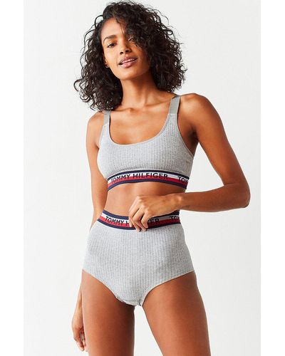 Tommy Hilfiger Tommy Hilfiger Seamless Ribbed High-waisted Undie - Gray