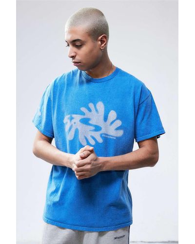Urban Outfitters Uo Indigo Swirl T-shirt - Blue