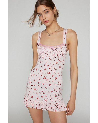 Urban Outfitters Uo Sienna Ribbon Mini Dress - Multicolor