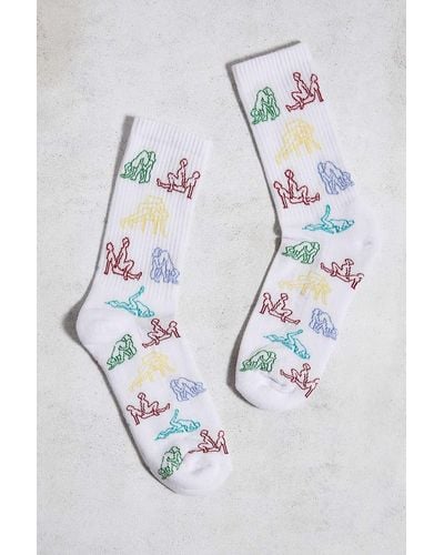 Urban Outfitters Uo Multicoloured Pod Socks At - White