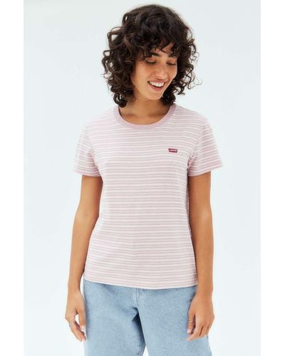 Levi's Lilac Tea Stripe Keepsake T-shirt - White