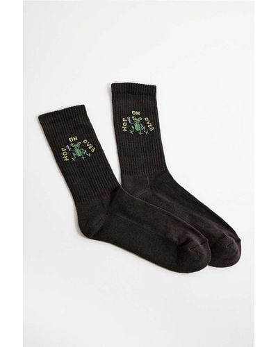 Urban Outfitters Uo Hop On Over Socks - Black