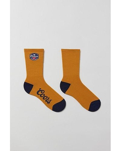 Urban Outfitters Coors Rodeo Crew Sock - Yellow