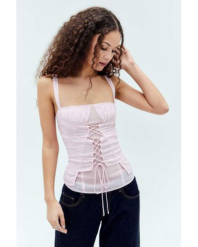 Lioness In Bloom Corset Top - White