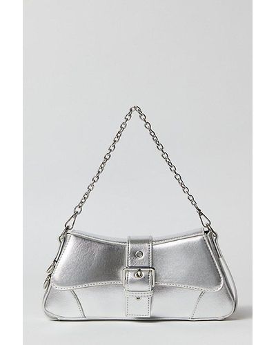 Silence + Noise Structured Baguette Bag - White