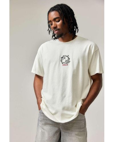 Urban Outfitters Uo White Fish Embroidered T-shirt