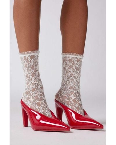 Jeffrey Campbell Buzzing Heeled Mule - Red