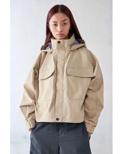 iets frans... Utility Waterproof Shell Hooded Jacket - Natural