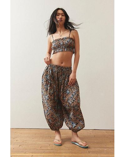 Out From Under Jasmine Printed Balloon Pant - Natural