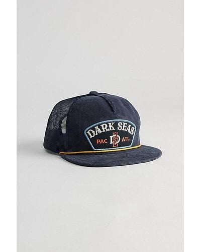 Dark Seas Lyon Corduroy Trucker Hat - Blue