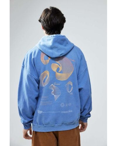 Urban Outfitters Uo Blue Deep Connection Hoodie