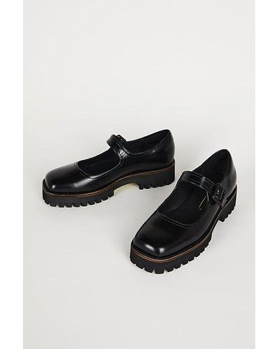 INTENTIONALLY ______ Veronica Leather Platform Mary Jane Shoe - Black