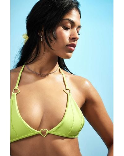 Out From Under Heart Of Gold Bikini Top - Green
