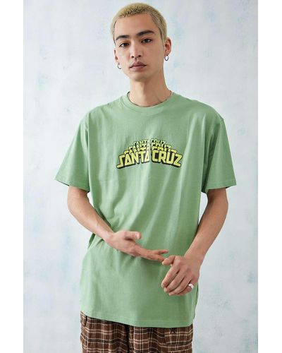 Santa Cruz Uo Exclusive Green Logo Arch T-shirt