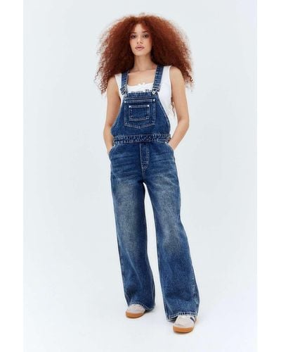 The Ragged Priest Release Bleached Dungarees - Blue