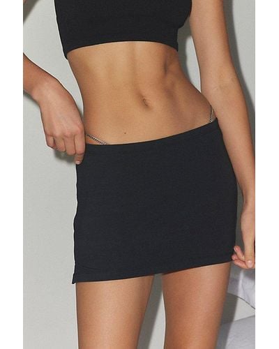 Out From Under Bec Low-Rise Micro Mini Skort - Black