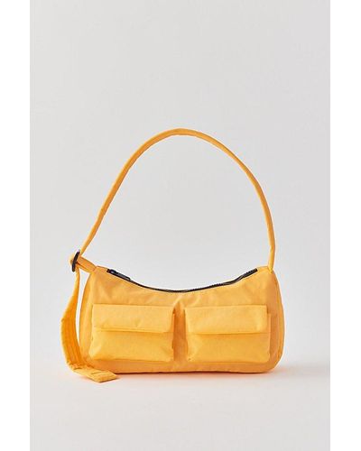 BAGGU Cargo Nylon Shoulder Bag - Yellow